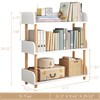 OSCHF 3-Tier Wooden Open Bookcase - Modern Display Bookshelf with