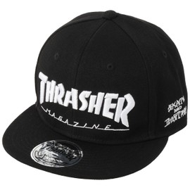 Slasher K-THR-C03K / MAG LOGO CAP Kids' Classic Flat Cap (Adjustable Size), Black