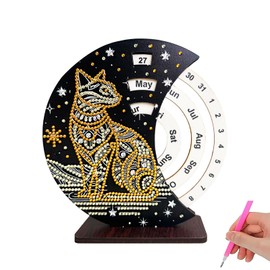 CharySim Diamond Painting Calendar Craft Girls 7 8 9 10 11 12 13 Years Gift Ideas Children Teenagers Craft Set DIY Adult Set Craft Girls 6-14 Years Birthday Gifts (Tarot Cat)