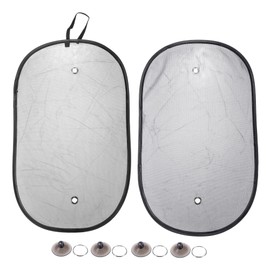 A ABSOPRO Car Window Shade Foldable Side Window Sun Shade 19.69"x11.81" Black