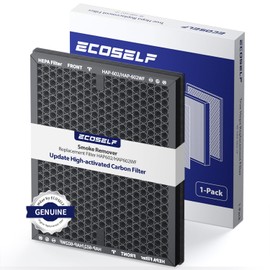 Air Purifier Replacement Filter for ECOSELF HAP602/ HAP602WF Air Purifier, 3-Stage Filter Repacement for High-Efficient Filtration (1 Pack), High-Efficiency Activated Carbon