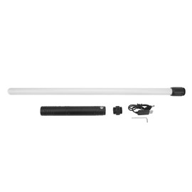 S968 Metal Laser Sword Light Up Saber LED Flash Stick Colorful Color Changing Light Model Toy Black with Adapter