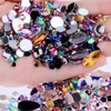 1000pcs Mixed Sizes AB Craft Gemstone Flatback Acrylic Rhinestones Face