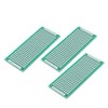 Fielect 3Pcs 30 x 70mm Double Sided PCB Board Universal Printed Circuit Proto Board for DIY Soldering Electronic Projects Practice Test Circuit