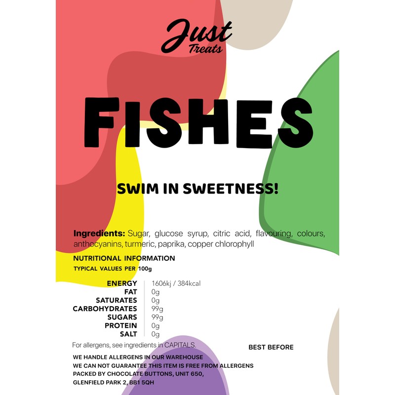 Just Treats Fishes 500g Share Bag