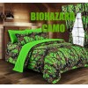 Regal Comfort BIOHAZARD GREEN CAMO SHEET SET!! TWIN SIZE BEDDING
