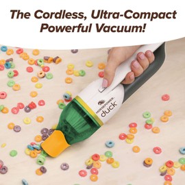 Duck Compact Cordless Vacuum by Horsepower, Gold Edition, Ultra-Powerful Upgraded Battery for Extra-Long Run Time, AS-SEEN-ON-TV, Strong Suction, Easy to Store, Portable & Rechargeable. Home & Auto