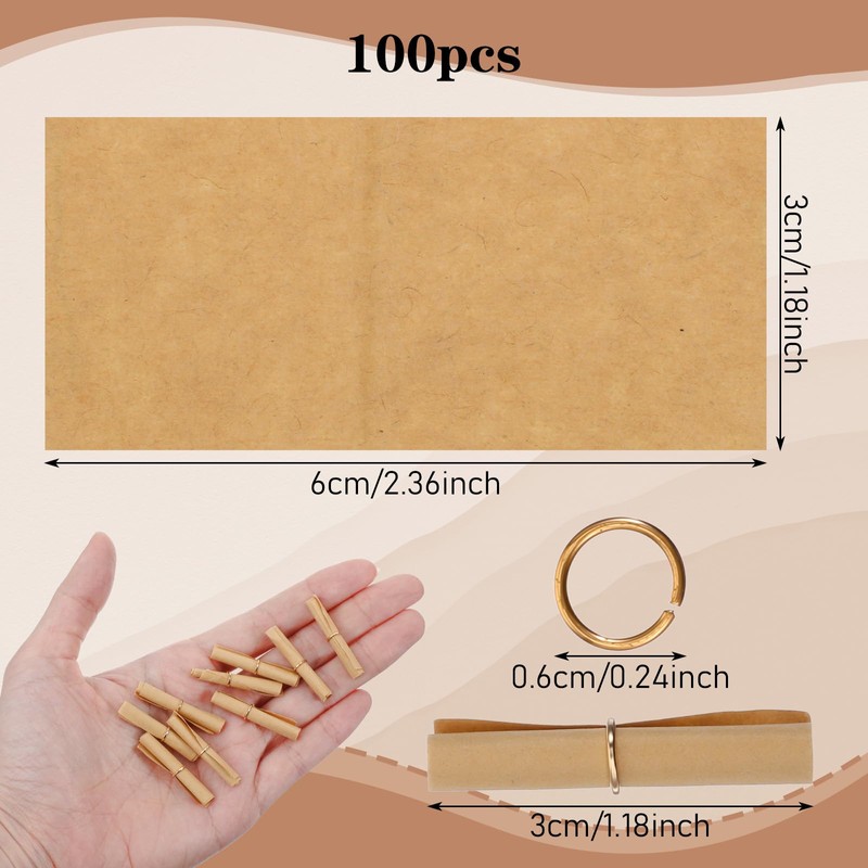 Shimmeroo 100 Pieces Mini Rolls Scroll Paper Mini Message in