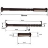 M4 Door Handle Screws BONZE with Bolt Connecting Sleeve Male