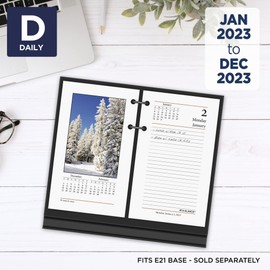 AT-A-GLANCE 2023 - Recambio para calendario de computadora, 3-1/2 x 6 pulgadas, estándar, hojas sueltas, fotográficas (E41750)