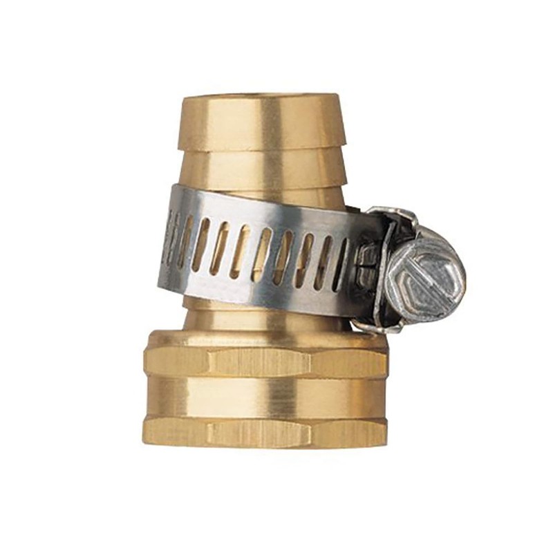 2 Pack 5/8 Inch Brass Thread Garden Hose Connector Hose