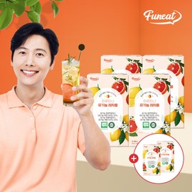 Haruhana Organic Spanish Lejamong Lemon Grapefruit Juice 4+2 Boxes (84 Pouches) / 100% NFC Organic Lemon Grapefruit Pressed Juice / 하루하나 유기농 스페인산 레자몽 레몬자몽즙 4+2박스 (84포)  100% NFC 유기농 레몬 자몽 착즙