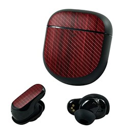 MightySkins Carbon Fiber Skin Compatible with Bose QuietComfort Earbuds II (2022) - Cherry Grain | Protective, Durable Textured Carbon Fiber Finish | Easy to Apply and Change Styles | Made in The USA