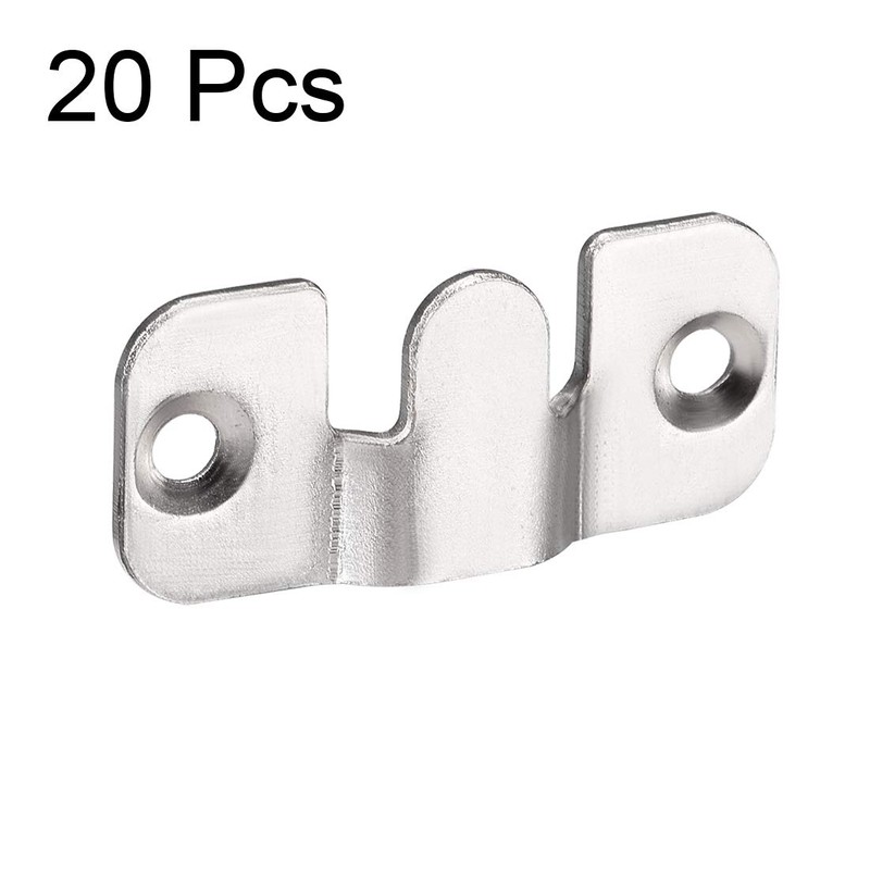 sourcing map Flush Mount Bracket, 44x19mm Zinc Plated Wall Mount
