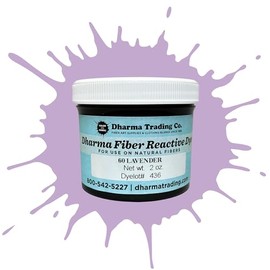 Dharma Fiber Reactive Procion Dye - The #1 Dye for Tie-Dye & Ice Dye. Vibrant, Permanent Colors Trusted by Professionals & Hobbyists Since 1969 (Lavender PR60, 2 oz.)