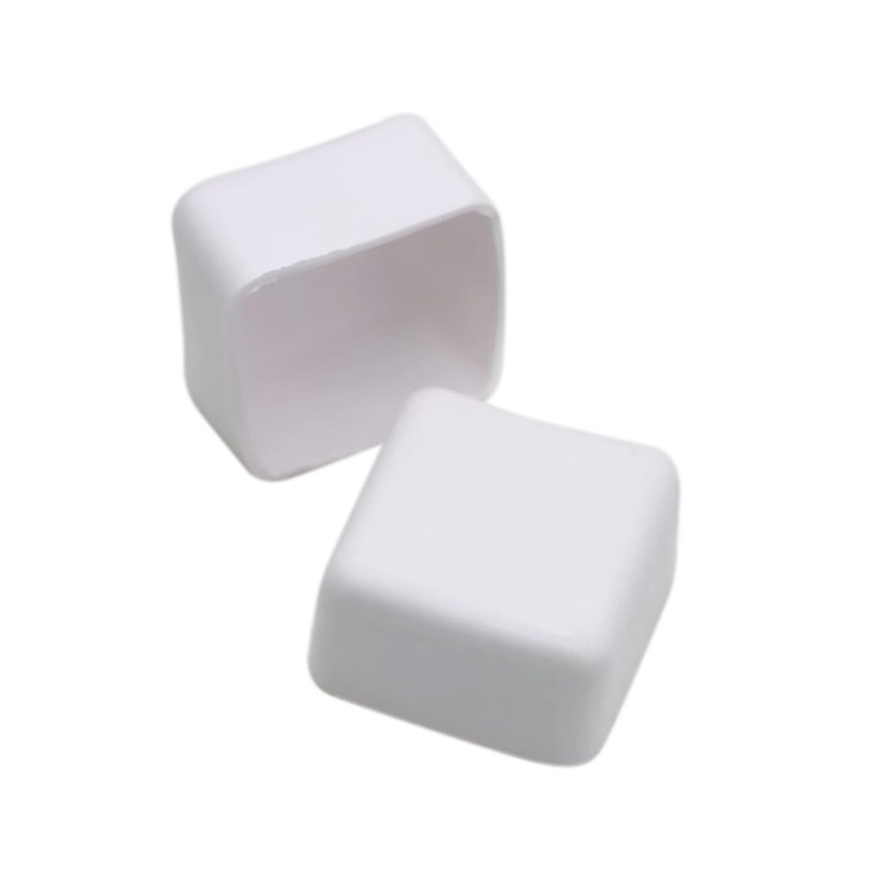 Abeicy 50 Pack 1-5/8" Strut Channel Cap, White Plastic Square