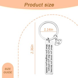 Inspirational Quotes Keychain for Women Buddhist Keychain Buddhist Gifts for Women Yoga Lover Gifts for Yoga Teacher Yoga Instructor Gifts for Women Mom Friends Sister Encouragement Keychain