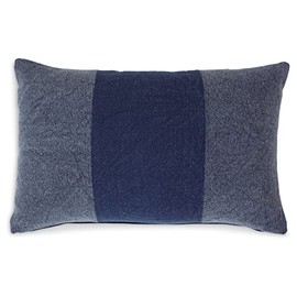 Signature Design by Ashley Dovinton Contemporary Rectangular Cotton Pillow with Stripe Design, 22" x 14", Blue