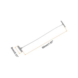 sourcing map Standard Tagging Fasteners,Plastic Regular,Standard Label Gun Price Tagging Barbs for Garment Price Tag Label Tagging Barbs 50mm/1.97 Inch,Pack of 1000 Gray