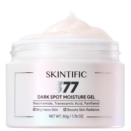 SKINTIFIC 377 Gel Hidratante facial para Manchas Oscuras con Glutatión 50g, Ácido Tranexámico, 5X Ceramida, Textura Ligera, Aclara Hiperpigmentación