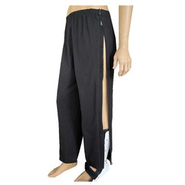 DURASIKO Two-Way Side Zipper Bedridden Patient Clothing - Tear Away Pants, Soft Cotton Material - Hospital Pants for Home Care/Post Surgery/Dialysis/Elderly/Fracture/Disability/Rehab - Black