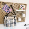 Cute Backpack with Accessories Check Dual Purpose Backpack Shoulder Bag