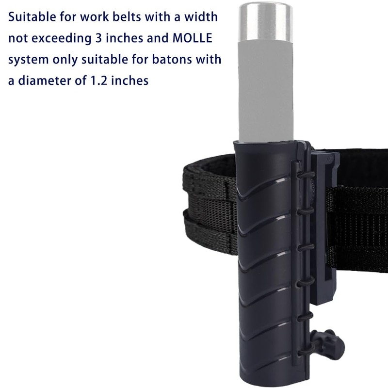 360-Degree Rotating MOLLE Clip Baton Holder - Telescopic Holster for