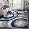 GLORY RUGS Area Rug Modern 2x7 Navy Circles Geometry Soft