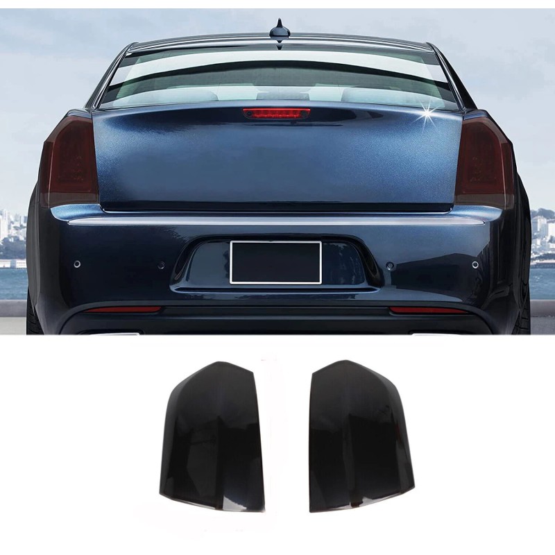 SHINEKA FOR CHRYSLER 300 2011-14 SMOKED TAILLIGHT LAMP PANEL GUARD