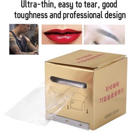 Película Conservadora para Tatuajes, Película Conservadora de Plástico para Tatuajes de Cejas Desechable, para Labios de Cejas Profesionales, Suministros de Maquillaje Permanente, Rollo de(01)