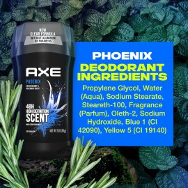 AXE Dual Action Deodorant Stick For Long Lasting Odor Protection, Phoenix...