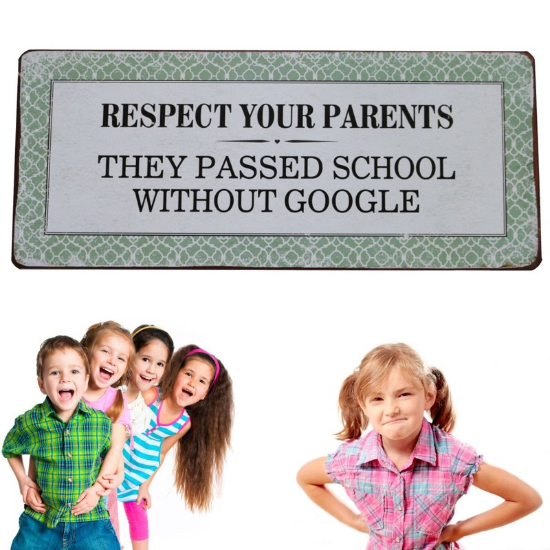 Lafinesse – Respect Your Parents Metal Sign | LF EM4285