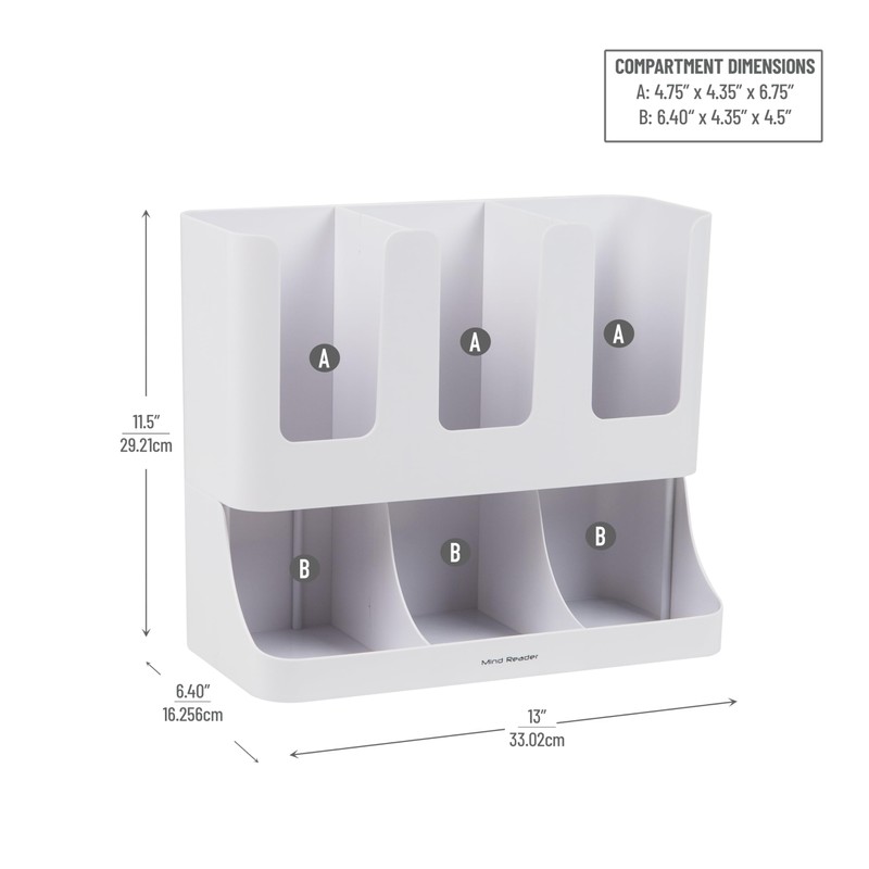 Mind Reader Cup and Condiment Station, 13 Inch Countertop Coffee