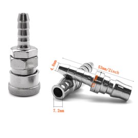 YDHfdc 6 Piece Gas Hose Copper Nozzle Male Female 8mm Quick Release Gas Connector Gas Hose Assembly for RV and BBQ Supply