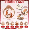 Bucherry 6 Pcs Christmas Nativity Ornaments Christian Music Sheet Nativity