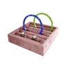 SCIKHETF Velvet 5 Slots Ring Earrings Trays Small Showcase Display
