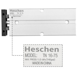 Heschen Pneumatic Air Cylinder, TN16-75(TDA16-75), Bore 16mm, Stroke 75mm, Double-Rod Double-Acting Aluminum Pneumatic Air Cylinder, with Magnet