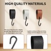 VARKAGE S Hooks Black with Leather Loop, Pack of 9