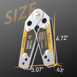 TOOLIOM Adjustable Angle 20°-200° Welding Magnets,Magnetic Pull Force 77 LBs Welding Holder Welding Accessories