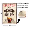 schilderkreis24 Tin Sign Funny Wine Saying "Glühwein" 20 x 30