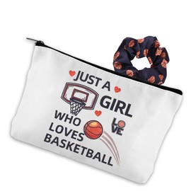 Basketball Christmas Birthday Gifts for Women Girls Basketball Lover Sports Gifts for Mom Aunt Farewell Retirement Gift for Basketball Player Coach Travel Makeup Bag Cosmetic Bags