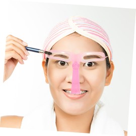 Healeved 3sets Portable Eyebrow Stencils Brow Templates for Easy Makeup Application Shapes Included for Beginners and Professionals Made from Wear-resistant