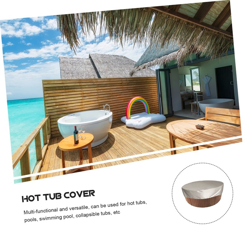 CAXUSD Multi-Functional Hot Tub Cover Waterproof Windproof Snowproof for Outdoor