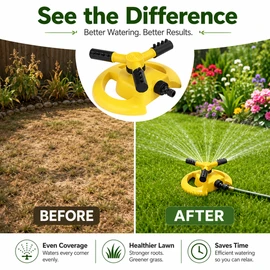 Automatic Rotary Garden Sprinkler Set for Lawn Irrigation – 360° Water Spray Nozzle for Plants & Yard Care