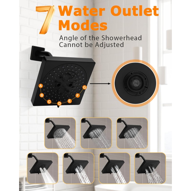 Compatible with moen T2473epbl Matte Black Shower Trim Kit, Genta
