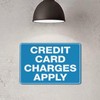 Compladeta Credit Card Charges Apply Sign For Business 8""X12"" Rust