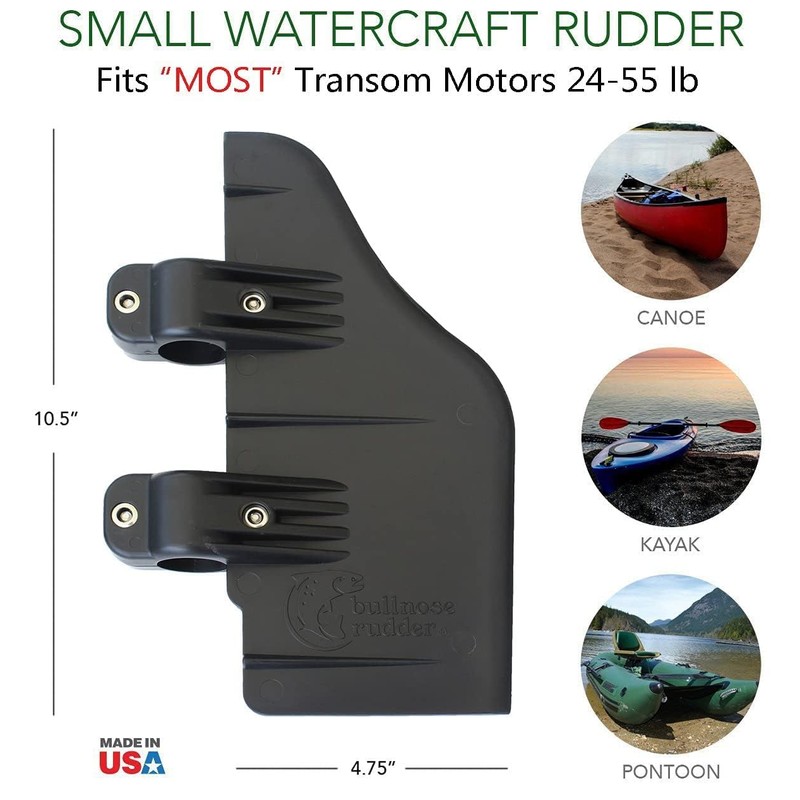 Bullnose Rudder clamp on boat rudder fits a 1.125" transom