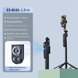 Byttlerom 1 Piece Ai Auto Tracking Selfie Stick Automatic Tracking Black Aluminum Alloy Live Phone Holder Bluetooth 5.0 Gimbal Stabilizer