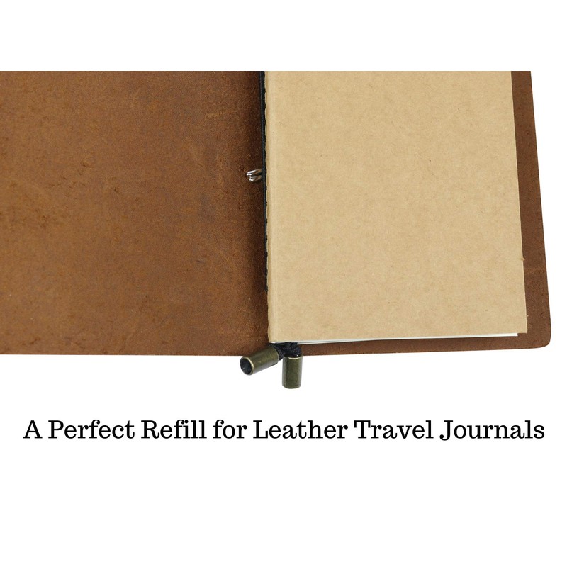 Wanderings Large Blank Travelers Notebook Insert/Large Journal Refill | 7"