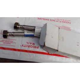 McGuire LF2165CCLKSS12 1/2" X 3/8" Braided SS Sink Water Connector NEW IN BOX